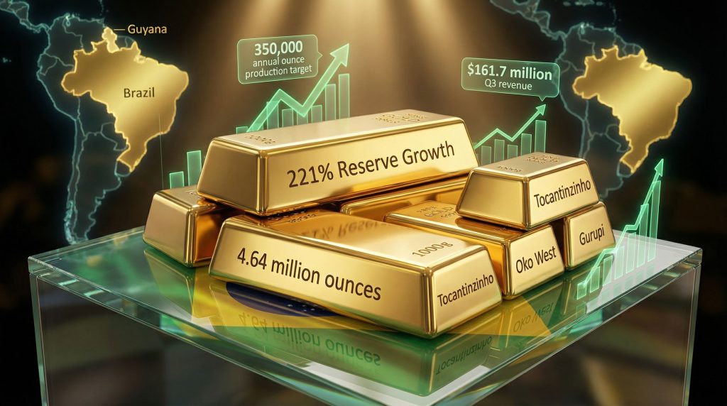 G Mining Ventures Corp gold reserve growth.