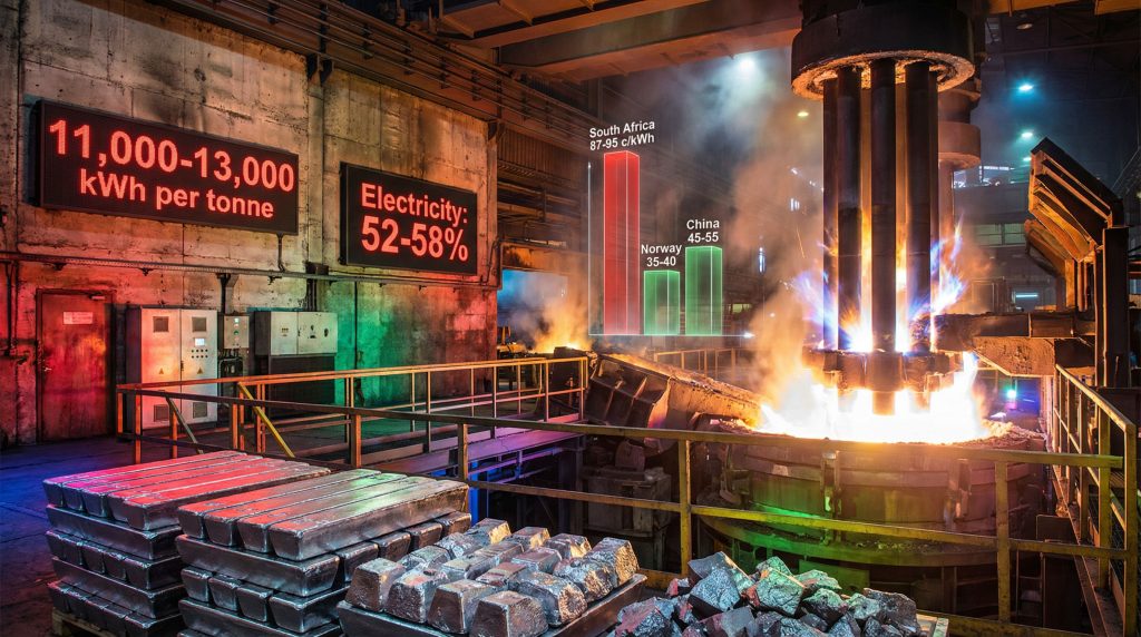 Industrial furnace highlights Ferroglobe electricity tariff crisis.