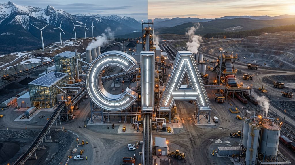 Champion Iron Ltd-CIA-Industrial facility under sunrise with mountains.