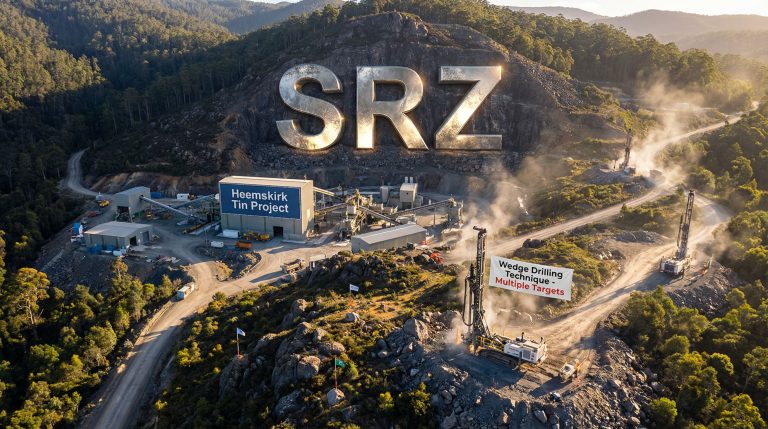Stellar Resources Ltd-SRZ-Heemskirk Tin Project mining operation aerial view.