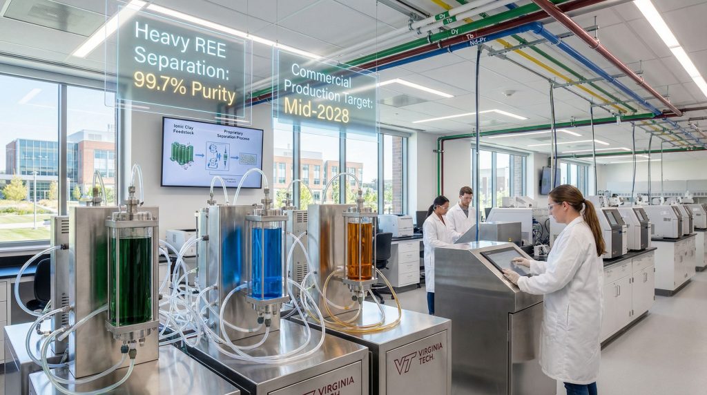 Aclara pilot plant Virginia Tech laboratory.