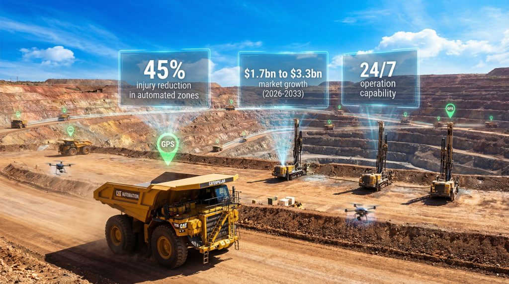 Robotics in mining industry enhances efficiency.