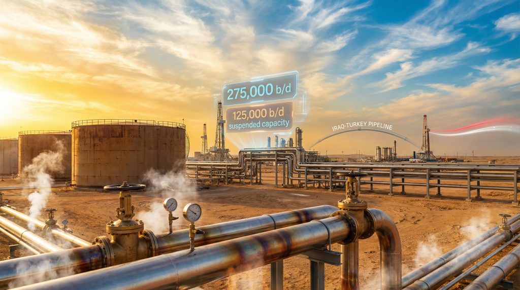 Iraq Kirkuk oil facilities with production data.