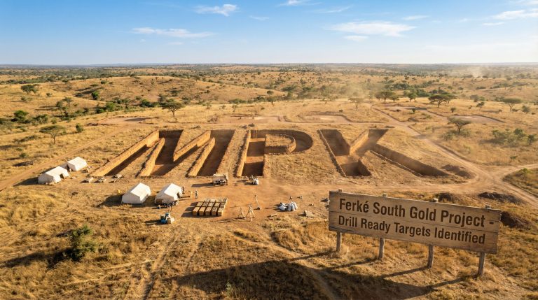Many Peaks Minerals Ltd-MPK-Ferké South Gold Project site landscape.