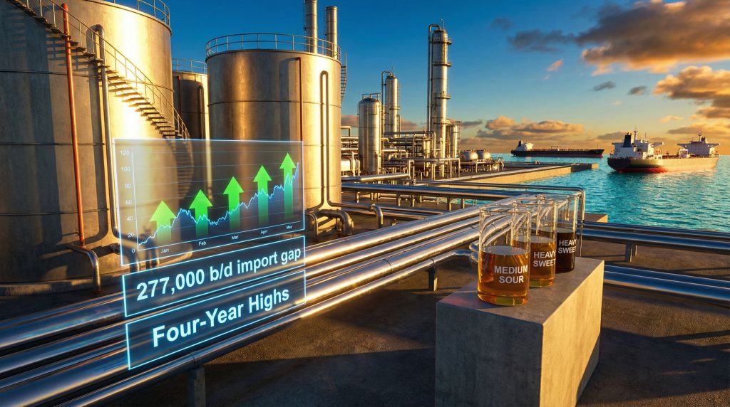 USGC crude premiums reach four-year high.