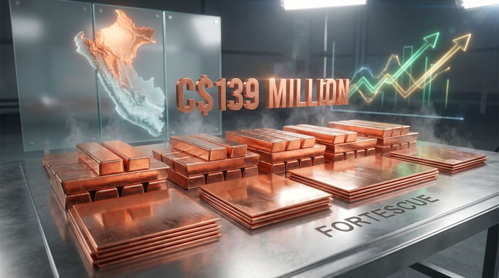 Fortescue acquisition of Alta Copper, $139M deal.