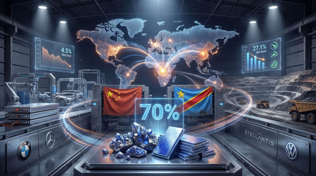 Cobalt mining controversy in Congo visualized.