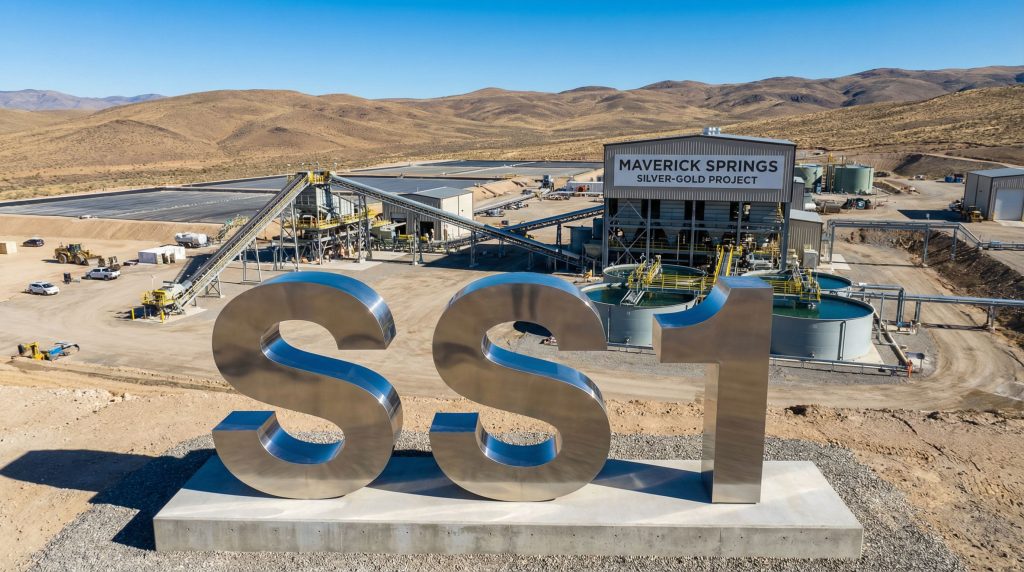 Sun Silver Ltd-SS1-Maverick Springs mining facility in desert.