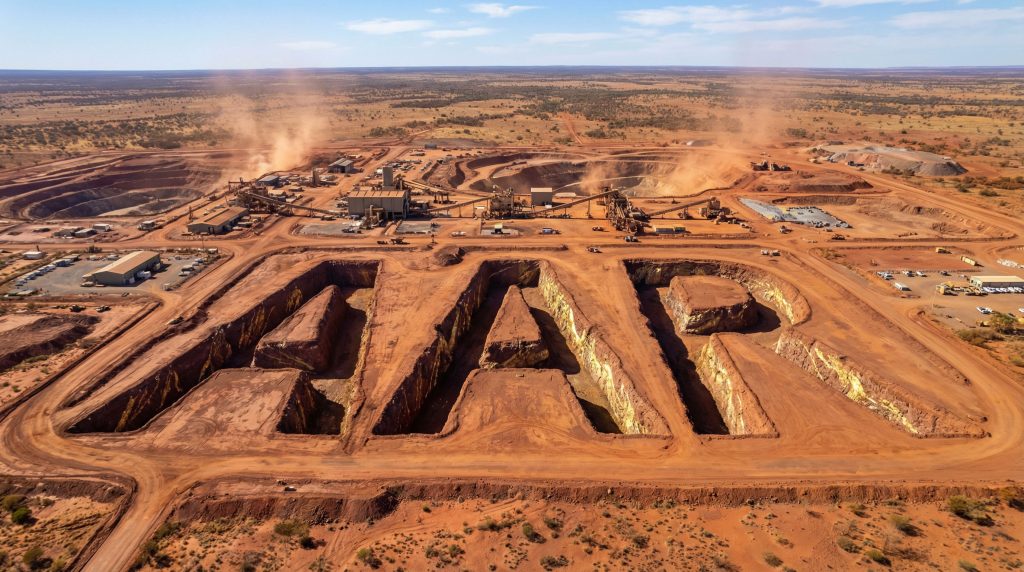 Astral Resources NL-AAR-AAR logo carved into mining landscape.