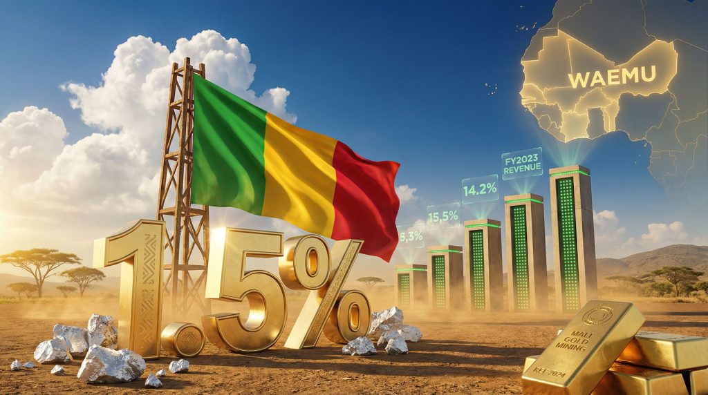 Mali budget deficit 2025 shown creatively.