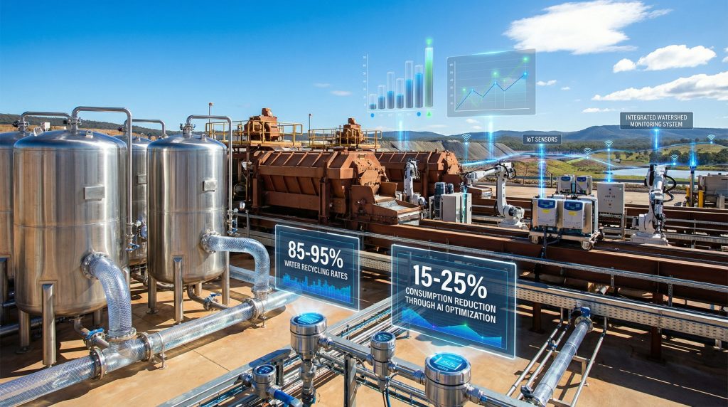 Mining facility showcasing water stewardship technology.
