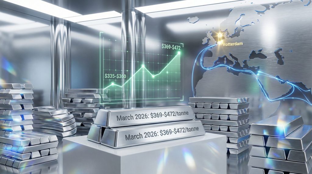 European aluminium premium record March 2026 graph.