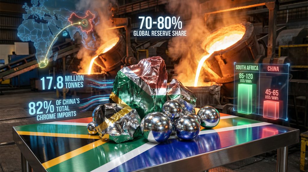 Chrome beneficiation in South Africa visualized graphically.