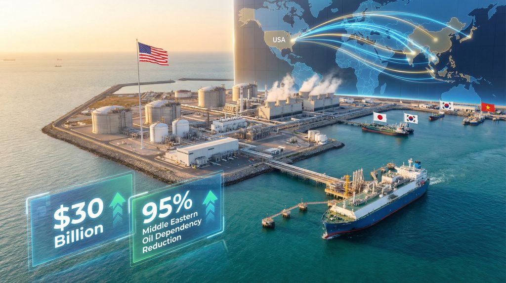US energy supply to Asia-Pacific visualized globally.