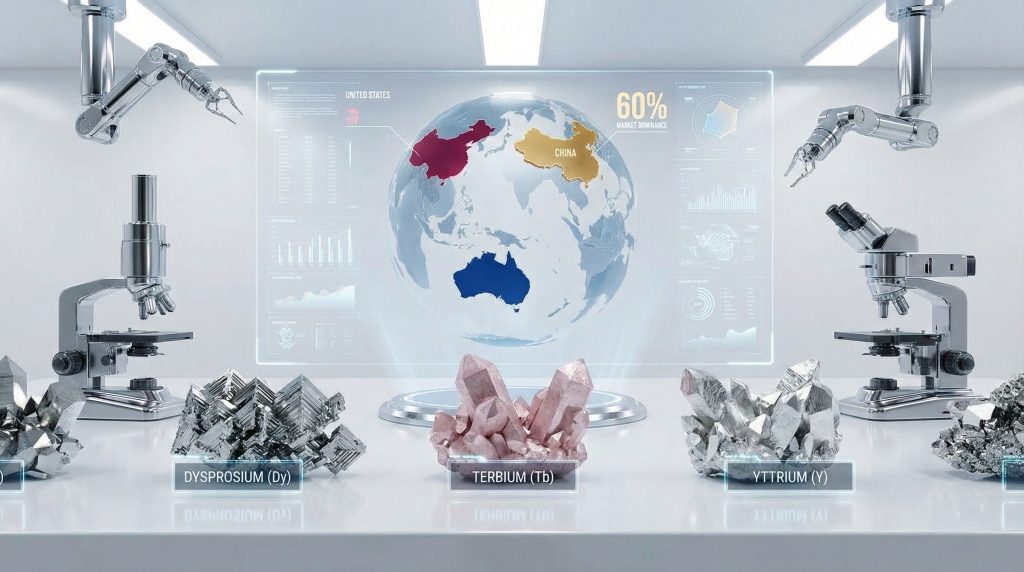 Lynas rare earths lab analysis visual.