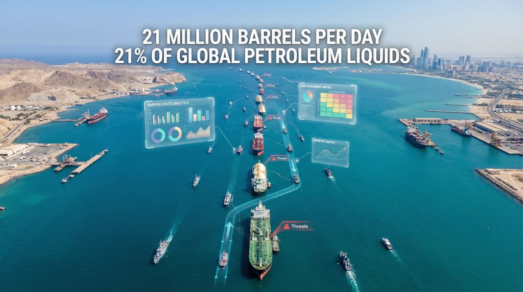 Shipping analytics for safe passage through Hormuz.