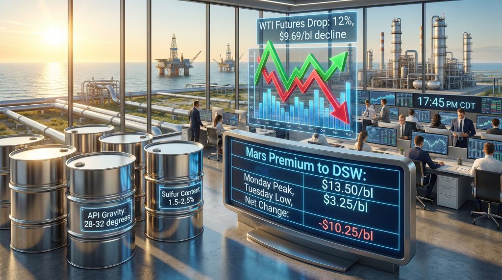 Mars crude premium decline in oil market.