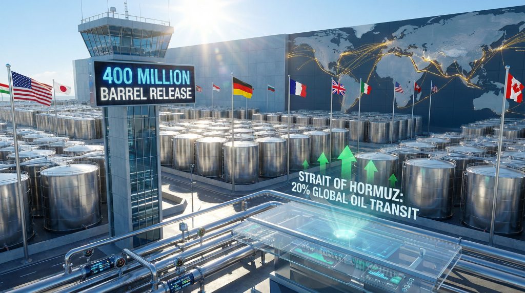 IEA emergency oil stocks release visuals.