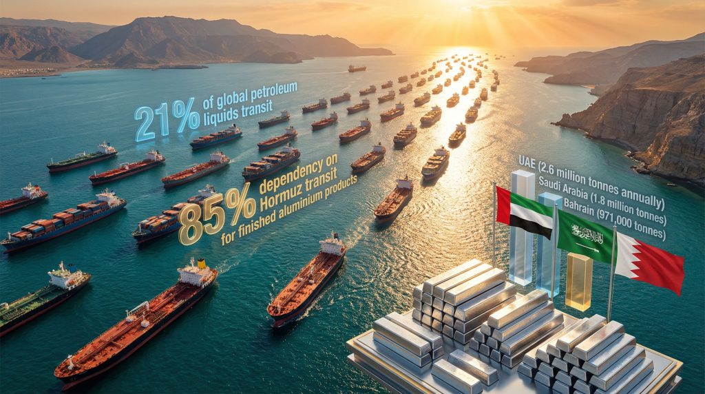 Strait of Hormuz tensions affecting aluminium supply.