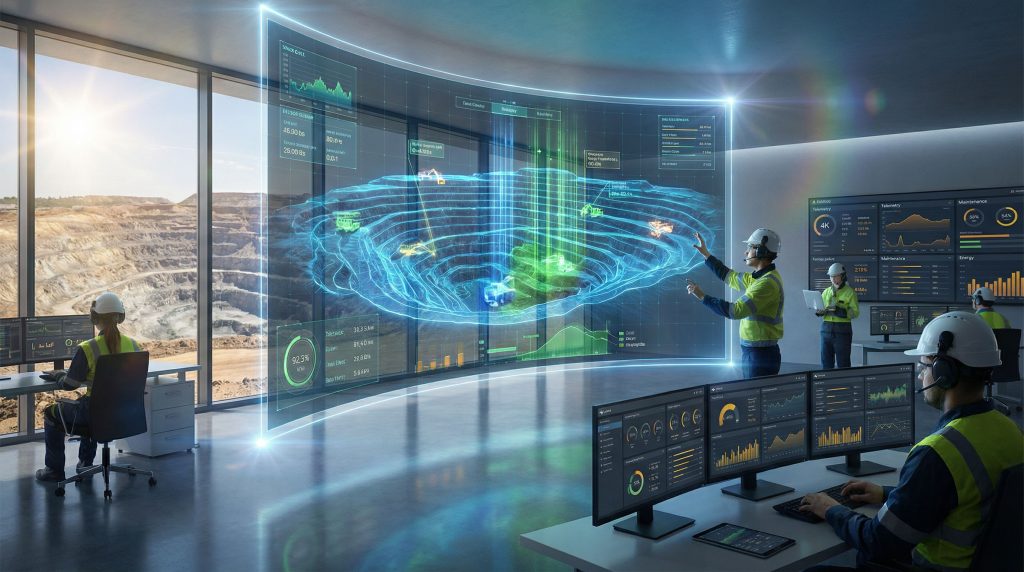 Digital twins optimize mining operations efficiency.