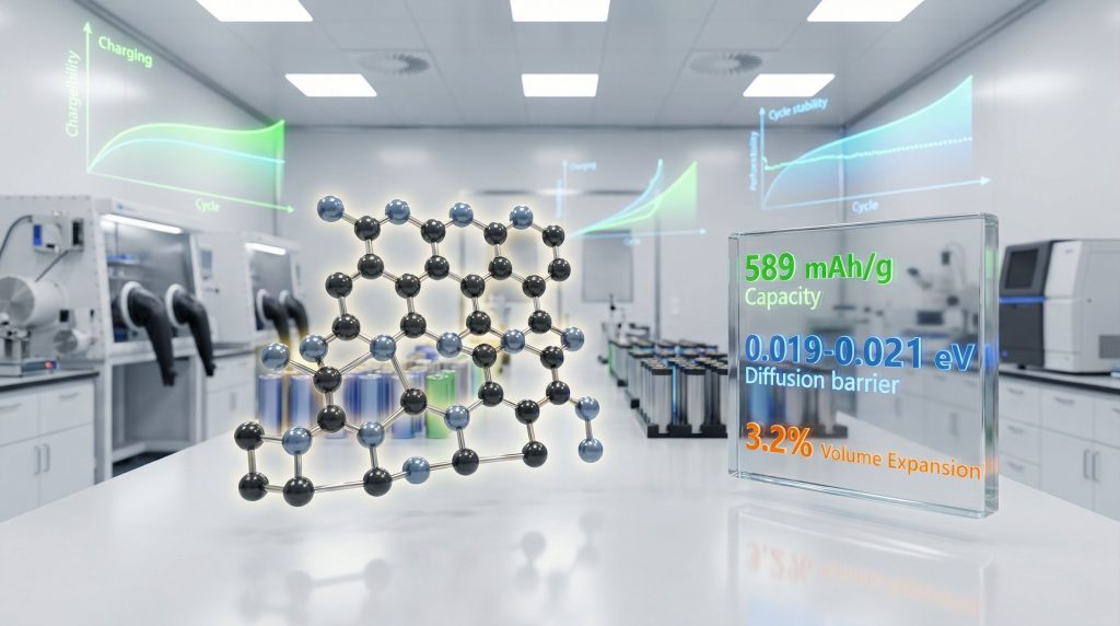 2D carbon selenide sodium-ion battery research.