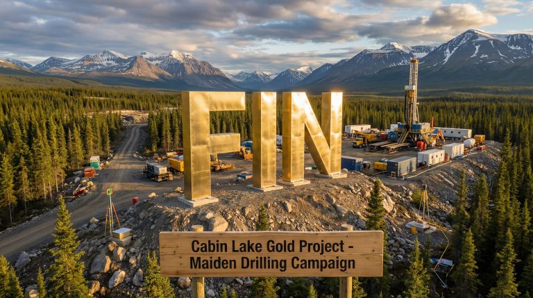 FIN Resources Ltd-FIN-Cabin Lake Gold Project drilling site.