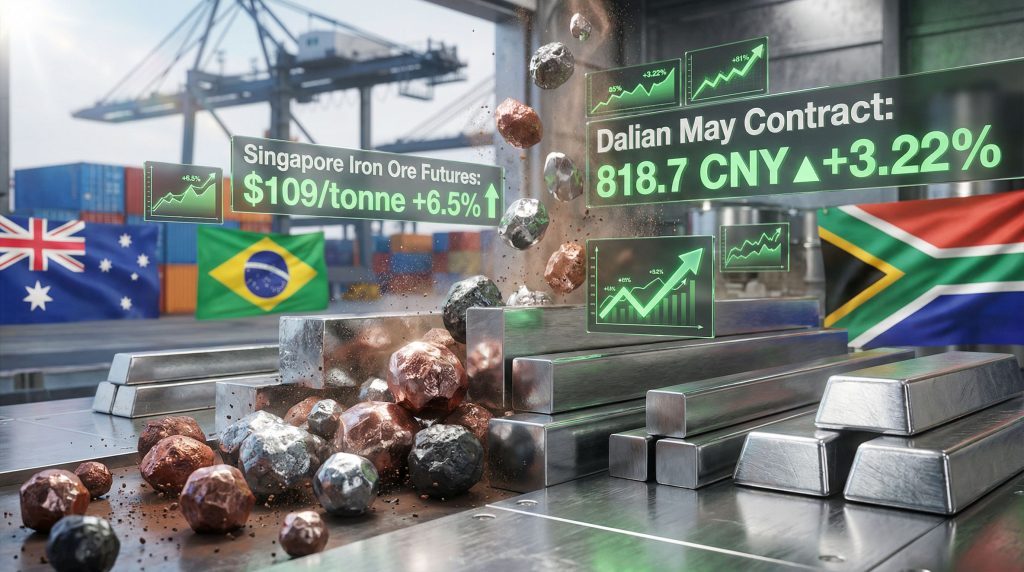 Iron ore weekly gain amid rising prices.