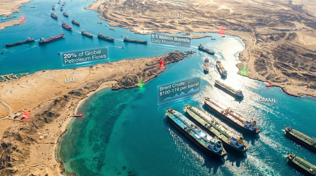 Strait of Hormuz oil supply operations detailed.