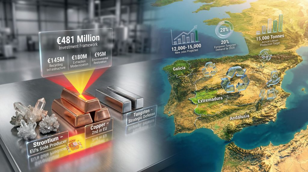 Spain raw materials investment initiatives and projections.