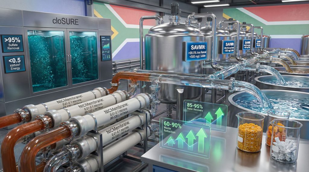 Advanced Mintek water treatment technologies equipment.