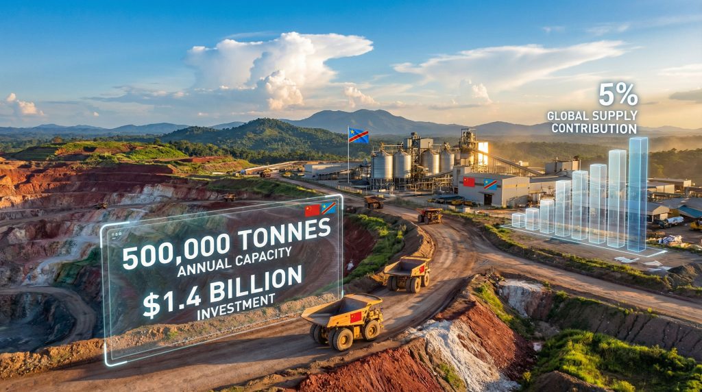 DRC lithium project at large mining site.