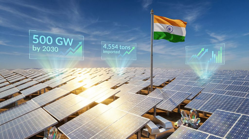 India's growing demand for silver in solar energy illustrated.