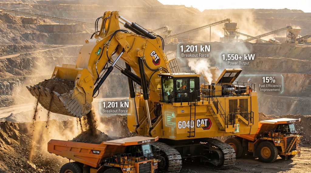 Next generation 6040 mining shovel in action.