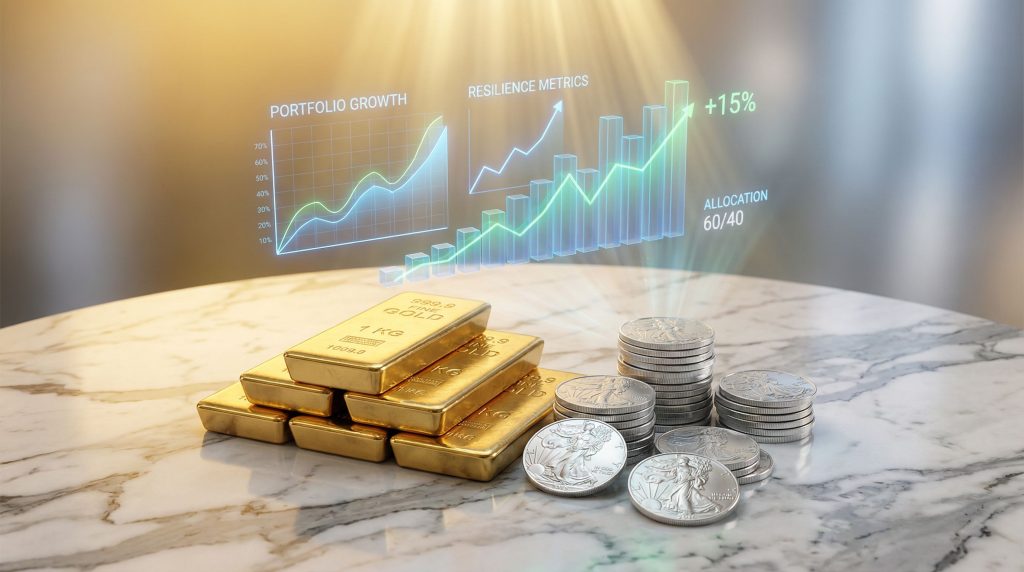 Gold and silver diversify investment portfolios.