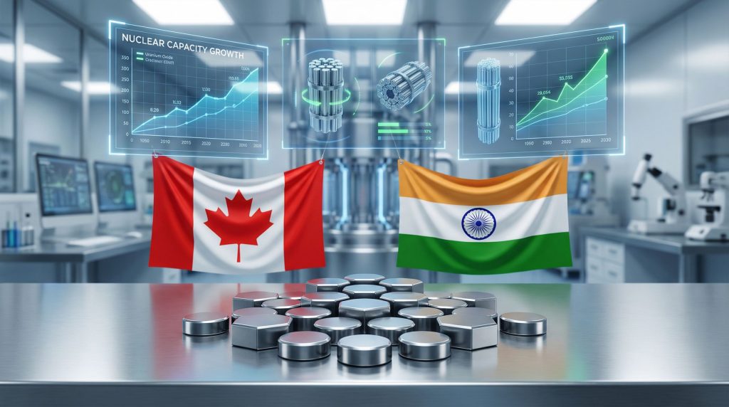 India Canada uranium supply agreement concept illustration.