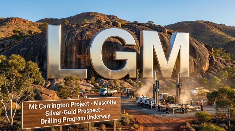 Legacy Minerals Holdings Ltd-LGM-LGM logo, Mt Carrington Project, drilling underway.