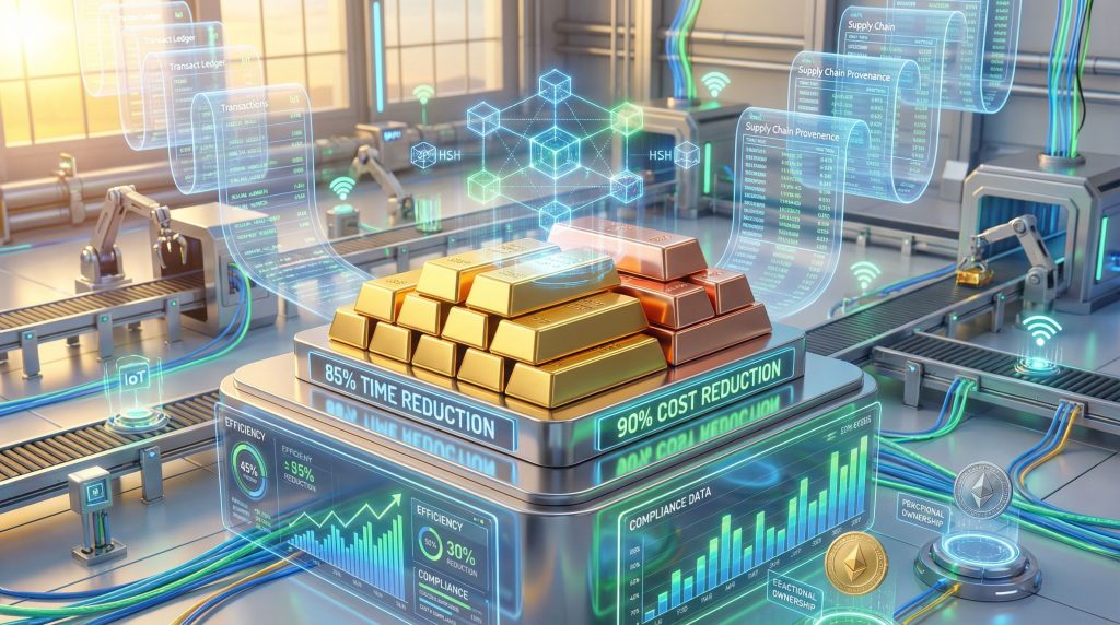 Blockchain in mining enhances efficiency and cost.