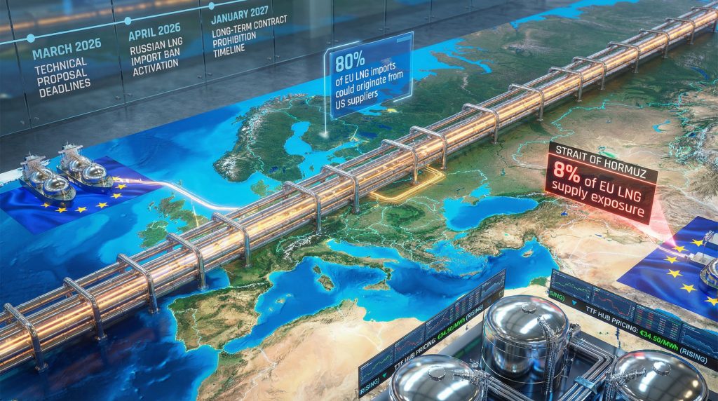 Europe's LNG supply routes and risks.