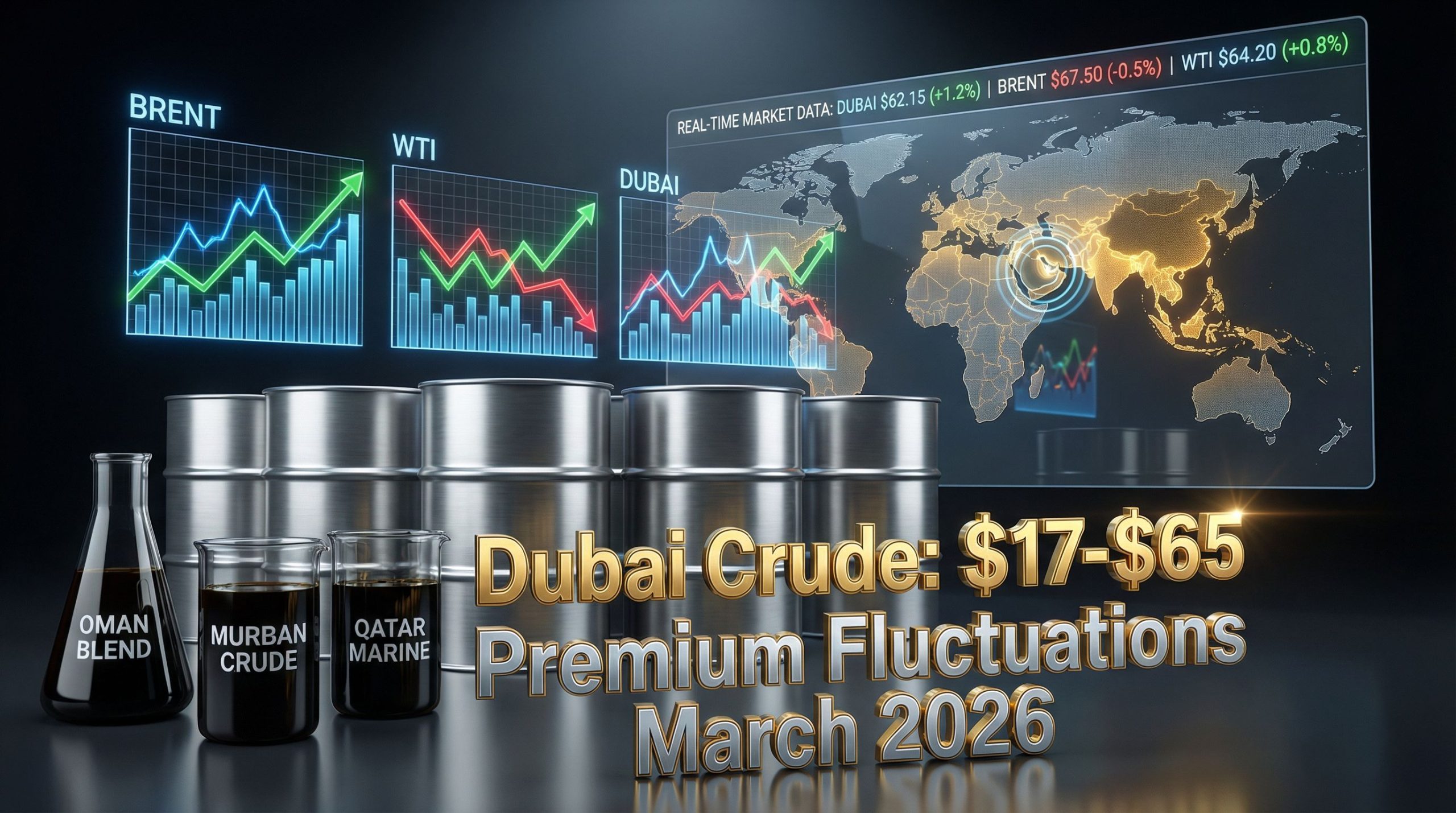 Asia Prices U.S. Oil vs Brent as Dubai Volatility Soars