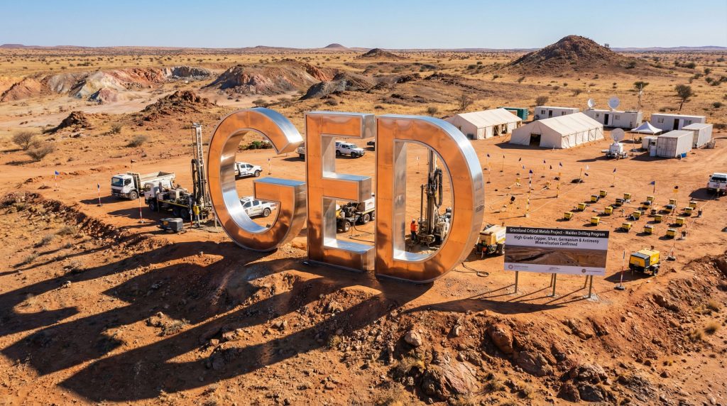 Golden Deeps Ltd-GED-GED mining site in the desert.