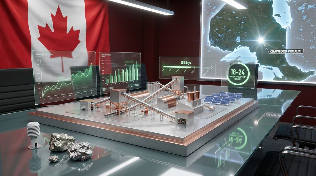Crawford nickel project impact assessment visualization.