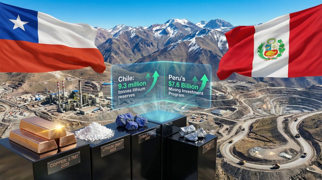 Chile and Peru critical minerals production potential.