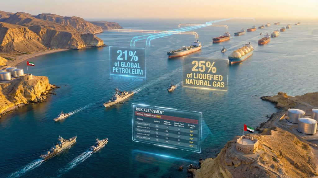 Naval presence highlights US military operations.