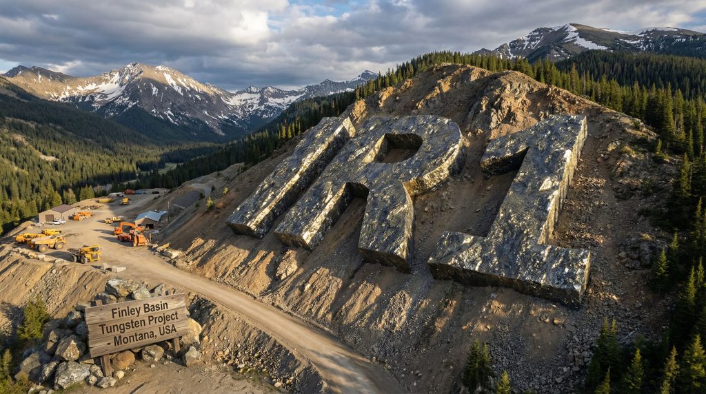 Iris Metals Ltd-IR1-IR1 carved into mountain at Finley Basin.
