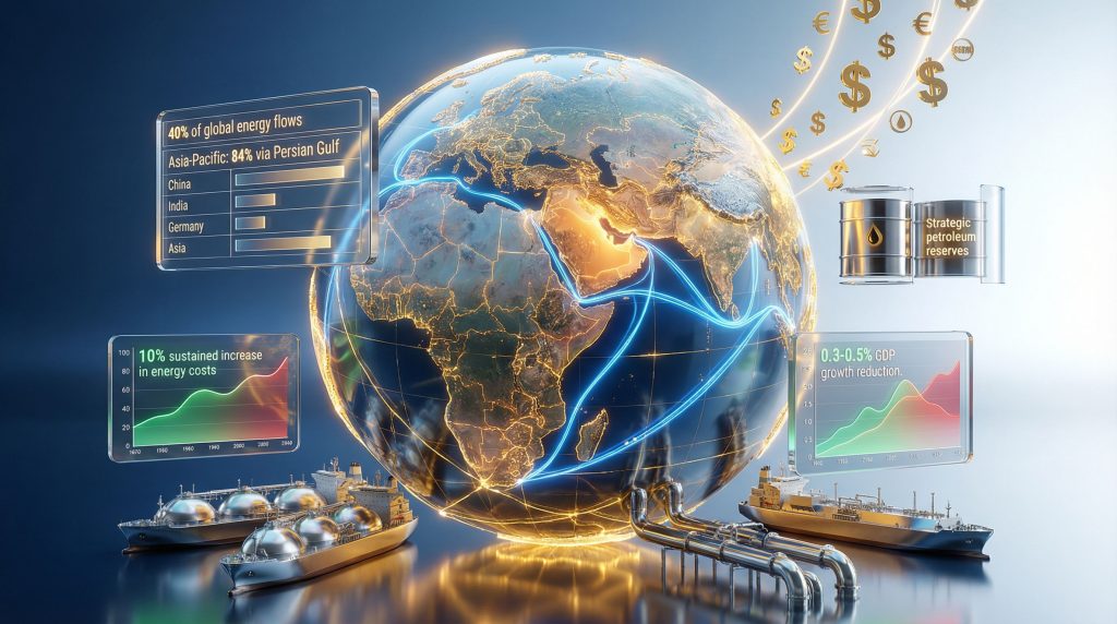 Global energy flow disruptions and impacts.