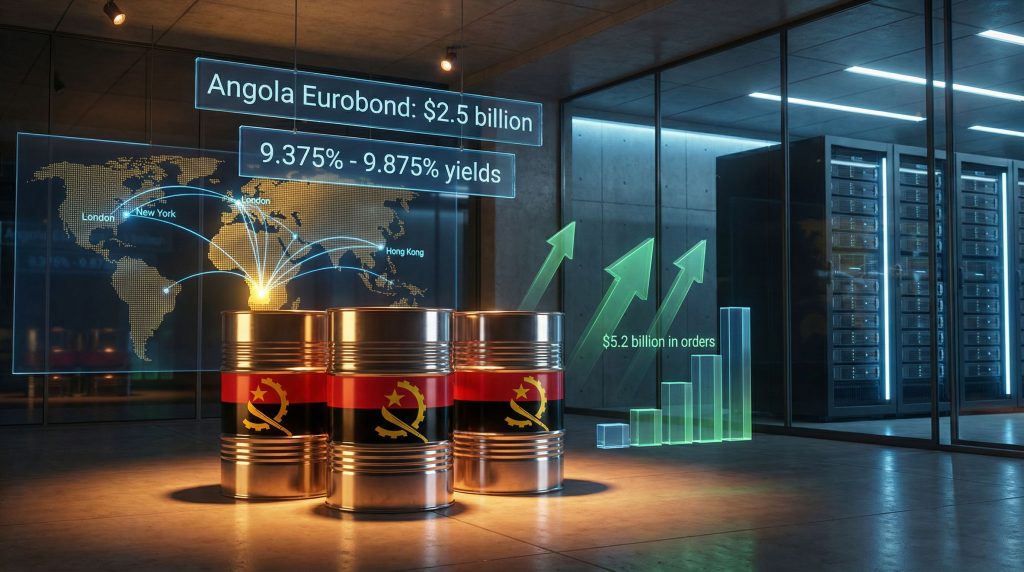 Angola Eurobond sale with rising yields.