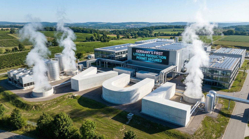Vulcan Energy Resources Ltd-VUL-Lithium production facility with vapor emissions.