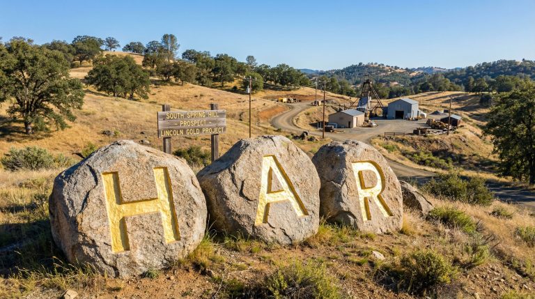 Haranga Resources Ltd-HAR-Lincoln Gold Project entry sign in landscape.