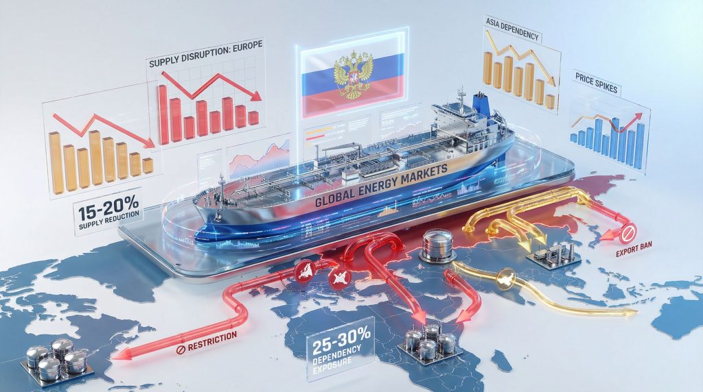 Russia gasoline export ban impacts global markets.