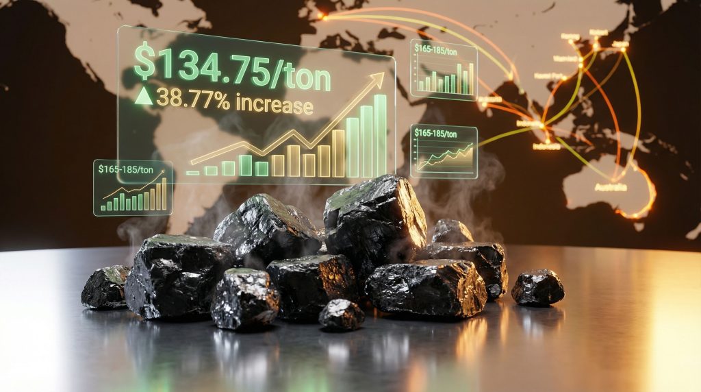 Coal prices poised for growth with graphs.